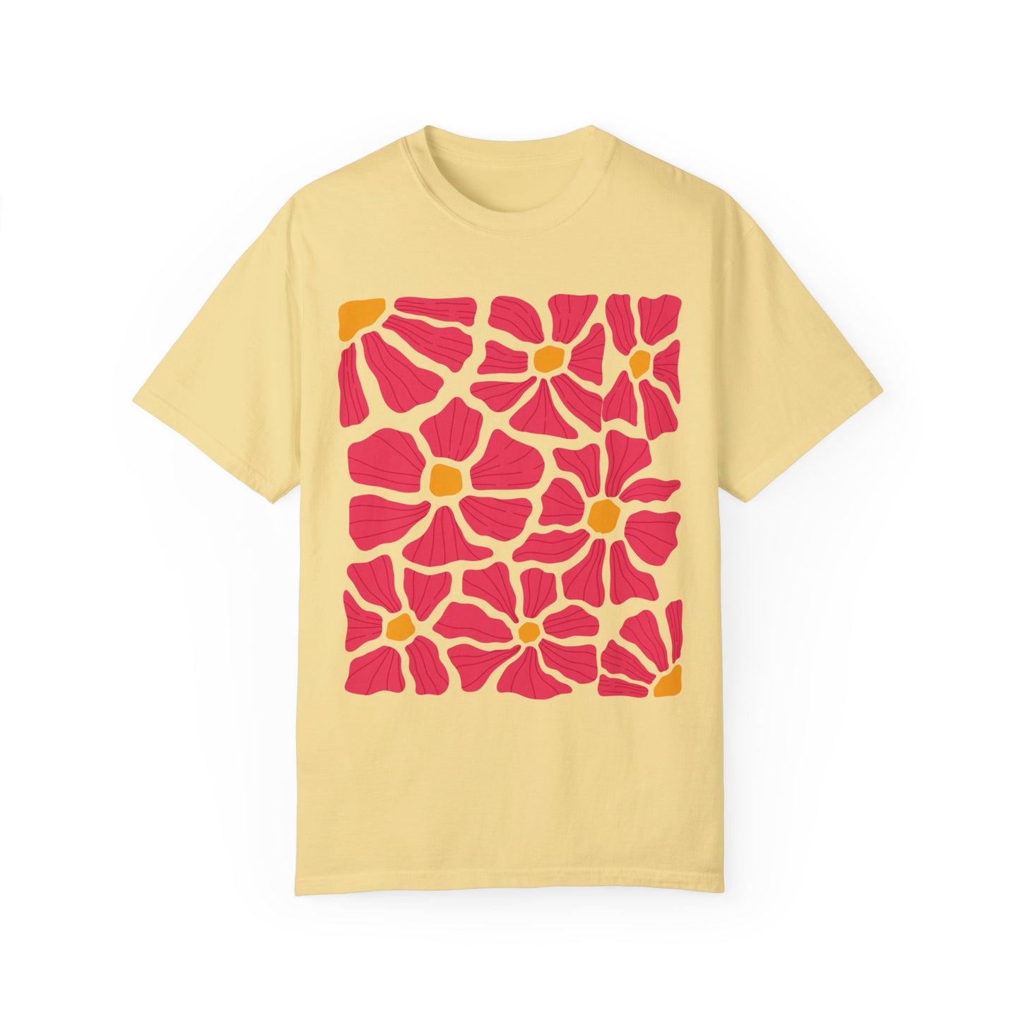 Abstract Matisse Pink Flowers T-Shirt