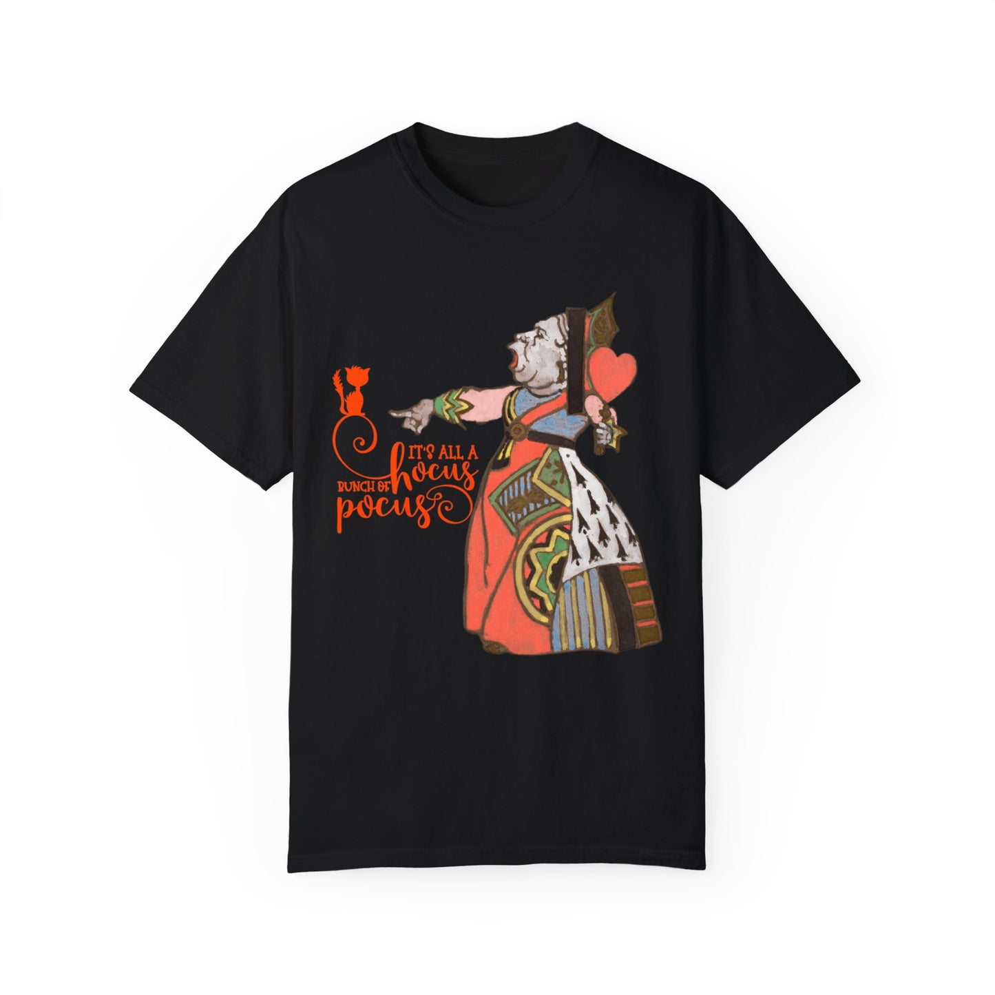 Its All A Hocus Pocus  Halloween Tee | Queen Of Hearts Halloween T-Shirt | Alice In Wonderland Halloween Tee | Graphic Print Shirt Tee Top