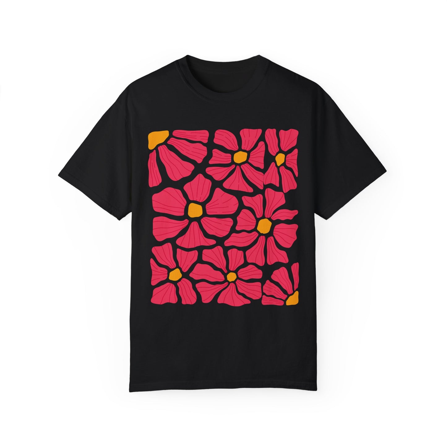 Abstract Matisse Pink Flowers T-Shirt