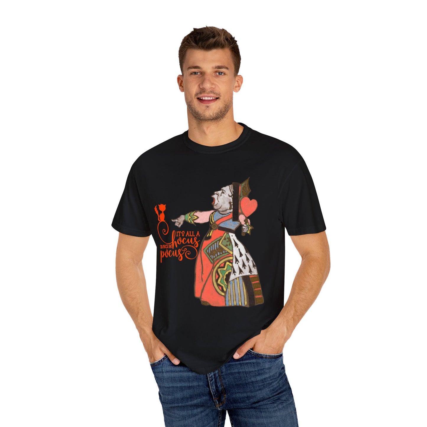 Its All A Hocus Pocus  Halloween Tee | Queen Of Hearts Halloween T-Shirt | Alice In Wonderland Halloween Tee | Graphic Print Shirt Tee Top