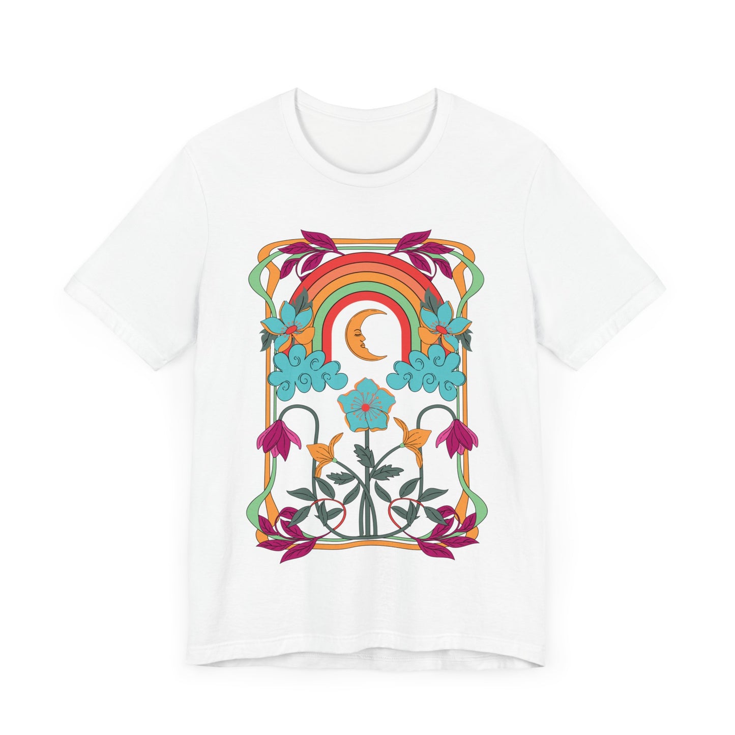 T-Shirt Women, The Moon Phase, Boho Garden Collection