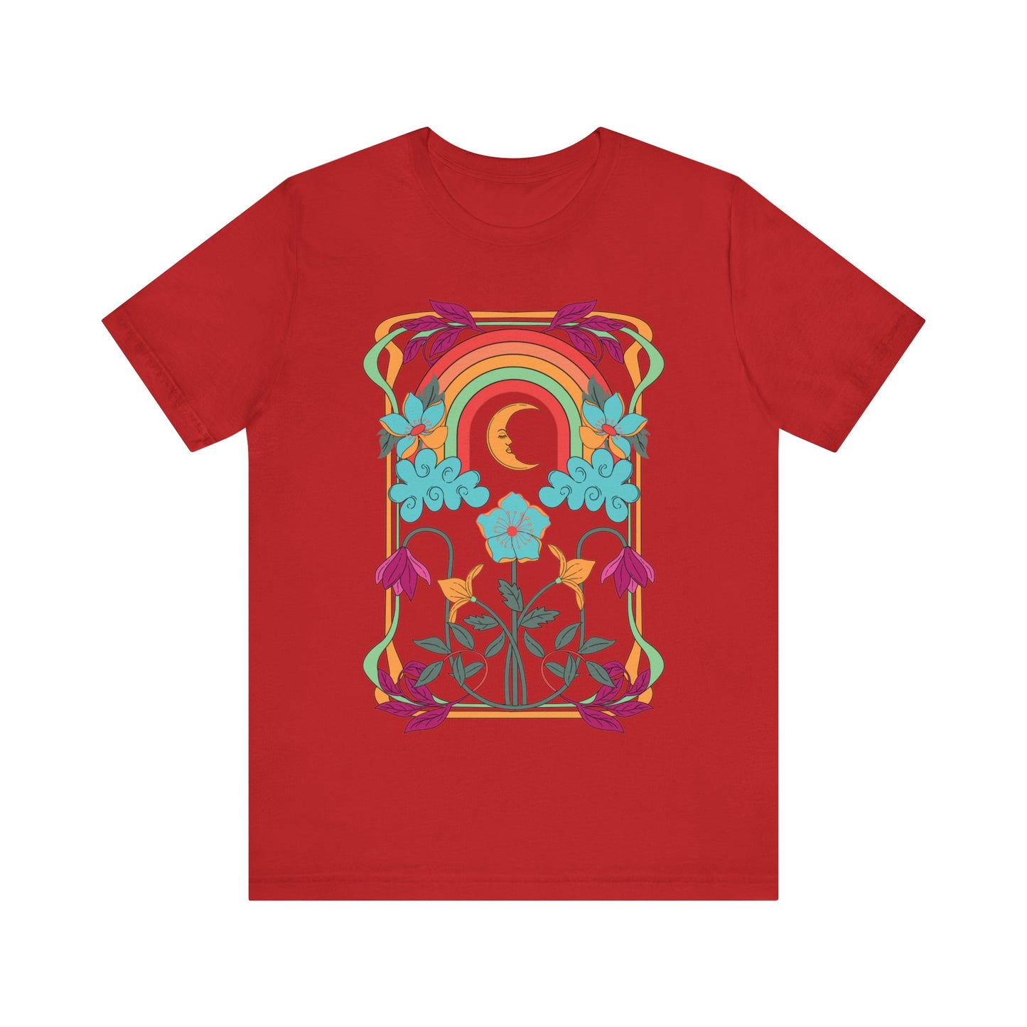 T-Shirt Women, The Moon Phase, Boho Garden Collection