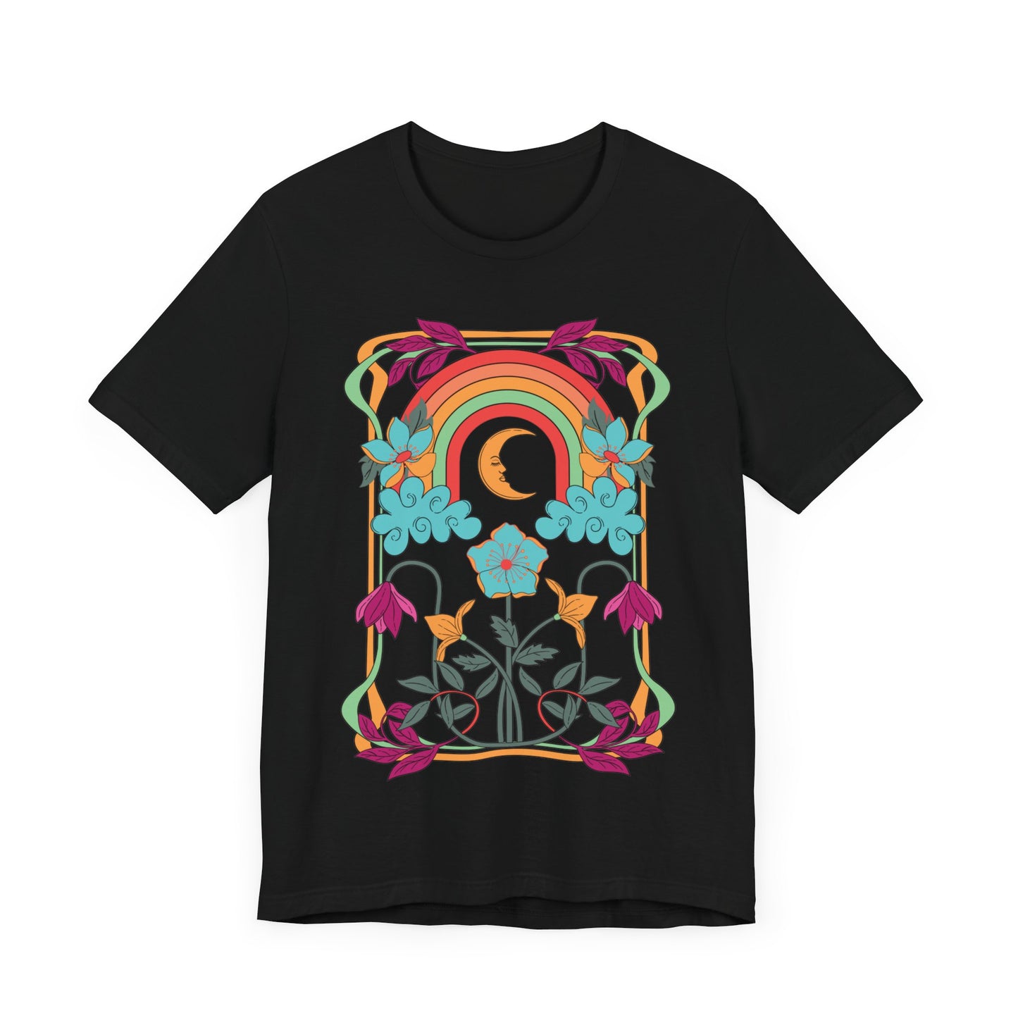 T-Shirt Women, The Moon Phase, Boho Garden Collection