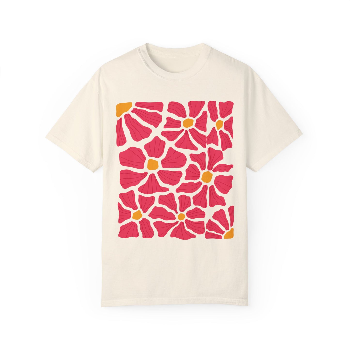 Abstract Matisse Pink Flowers T-Shirt