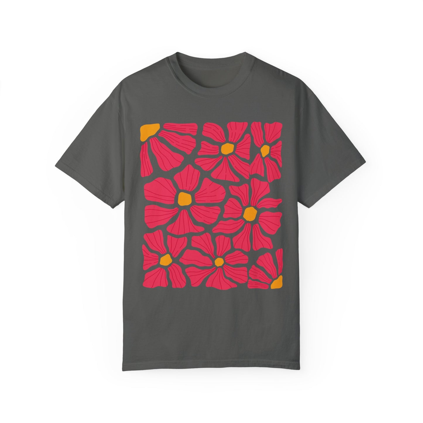 Abstract Matisse Pink Flowers T-Shirt