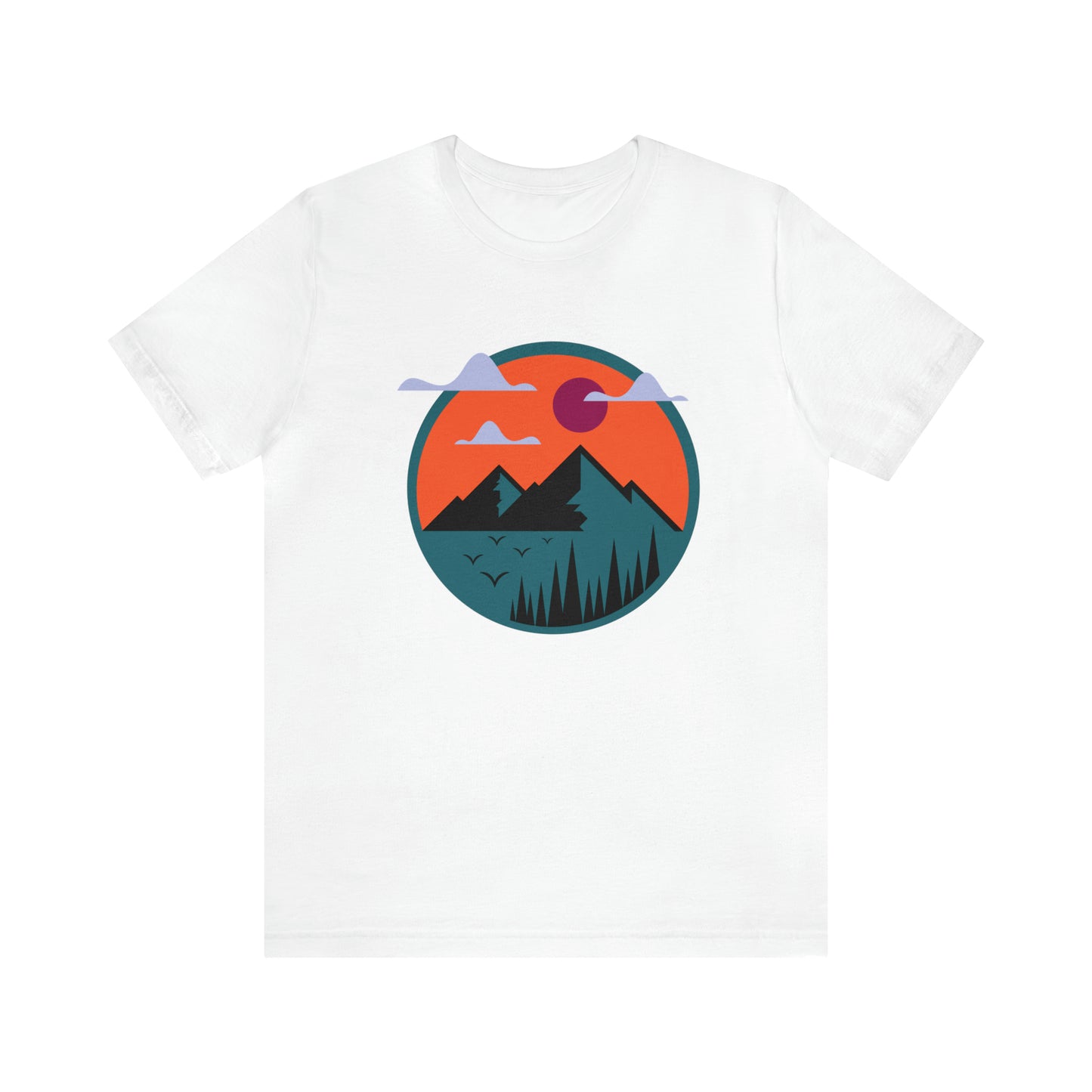 T-Shirt, Men, Abstract, Mountain Print Tee