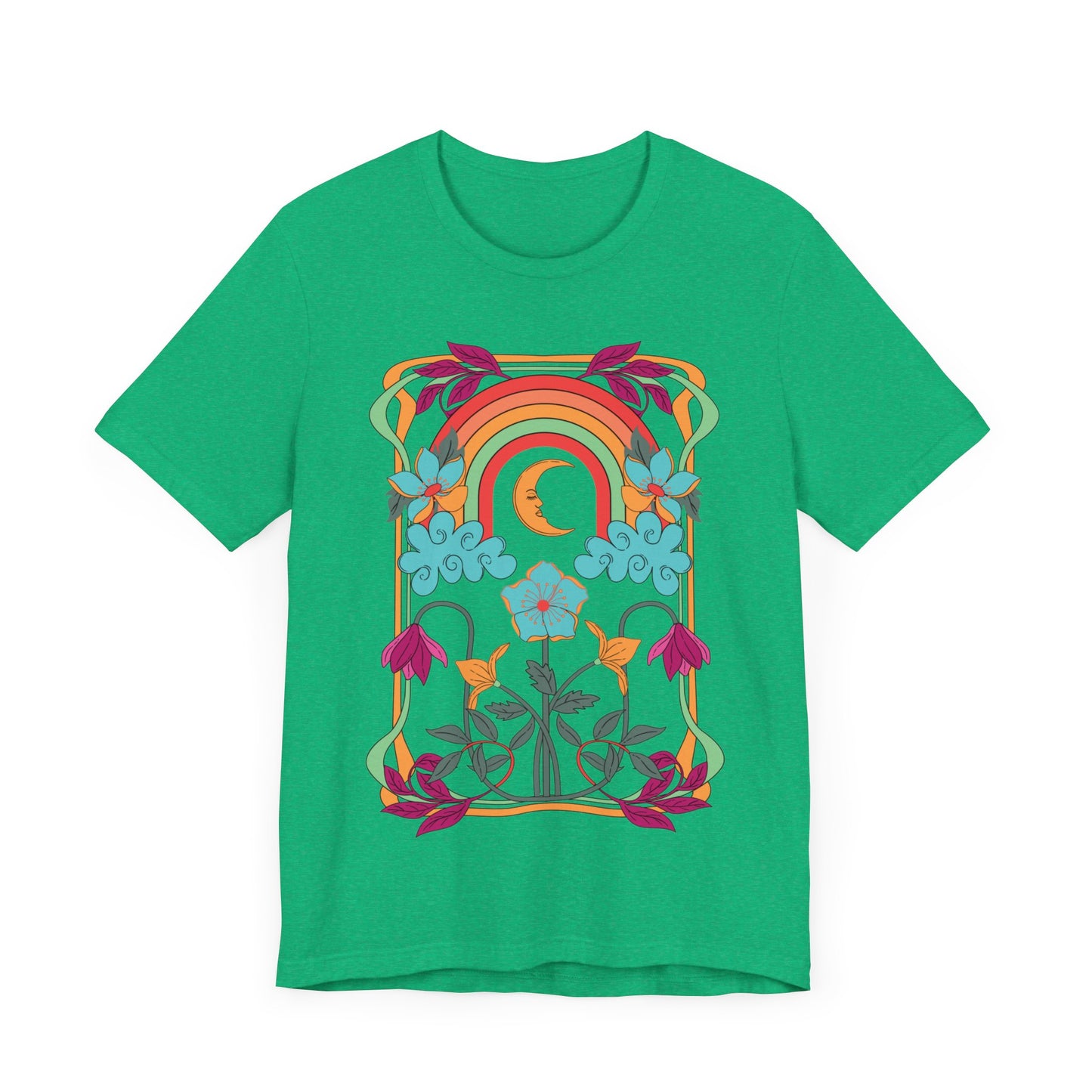 T-Shirt Women, The Moon Phase, Boho Garden Collection