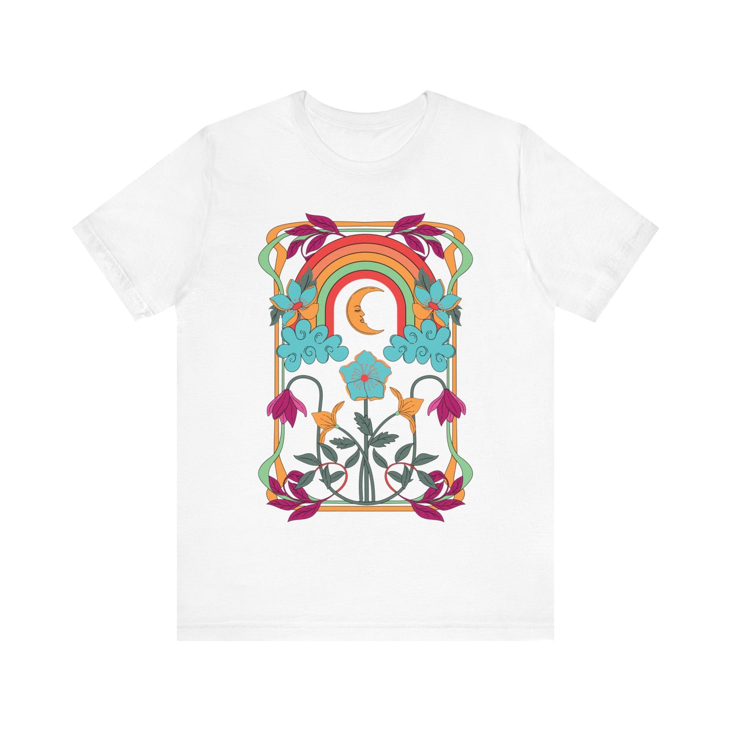 T-Shirt Women, The Moon Phase, Boho Garden Collection