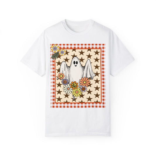 Boo | Western Halloween T-Shirt Women Funny Ghost Graphic Print Shirt Tee Top
