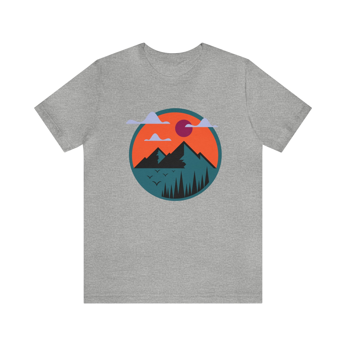 T-Shirt, Men, Abstract, Mountain Print Tee