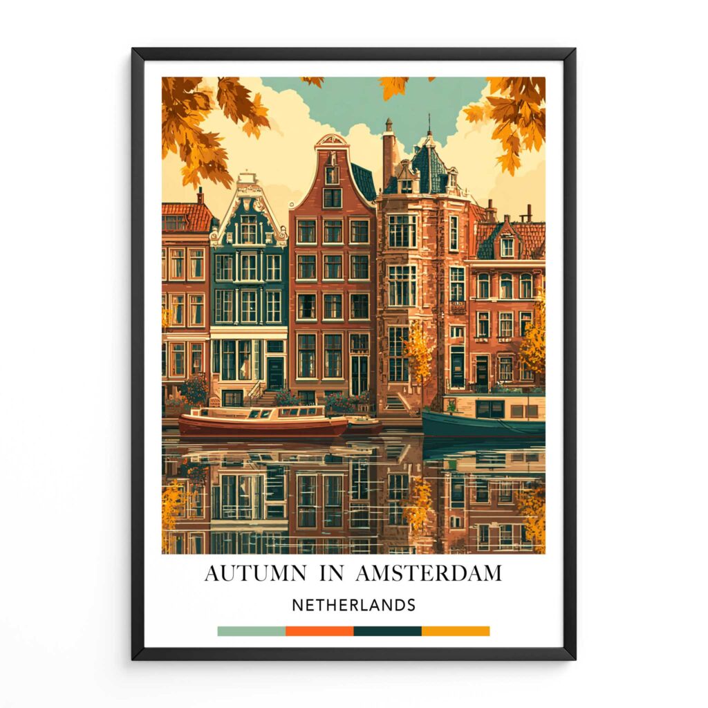 autumn in amsterdam poster